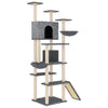 Vidaxl Cat Meubles avec Sisal Scratch Posts 191 cm Gris foncé