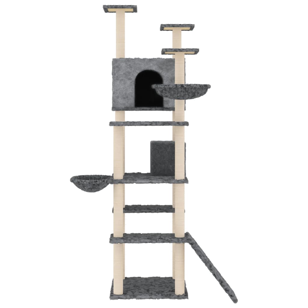 Vidaxl Cat Meubles avec Sisal Scratch Posts 191 cm Gris foncé