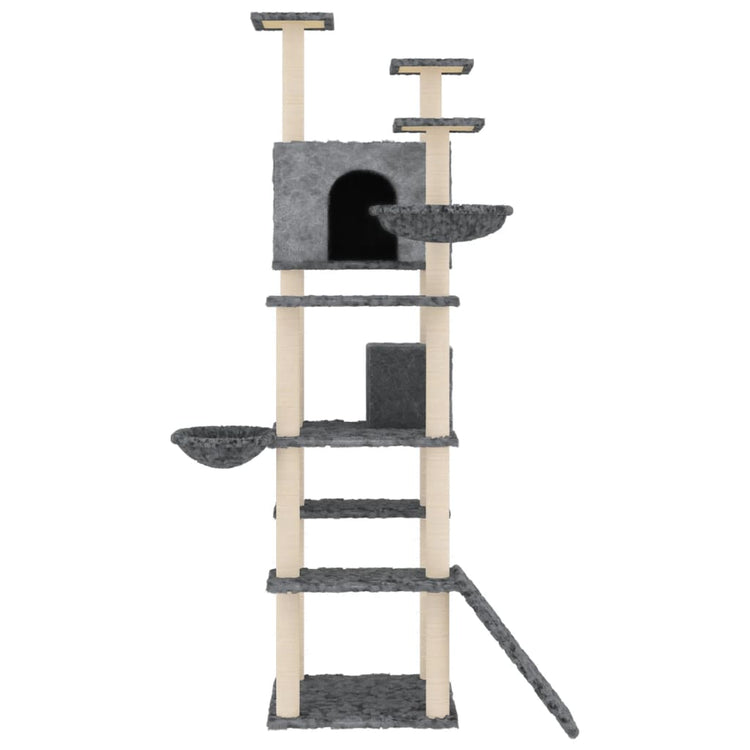 Vidaxl Cat Meubles avec Sisal Scratch Posts 191 cm Gris foncé