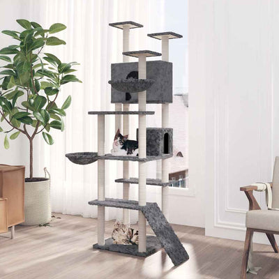 Vidaxl Cat Meubles avec Sisal Scratch Posts 191 cm Gris foncé