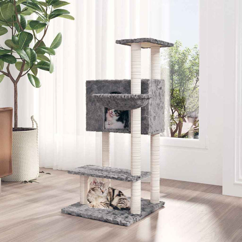 Vidaxl Cat Furniture avec Sisal Scratch Posts 108,5 cm Gris clair