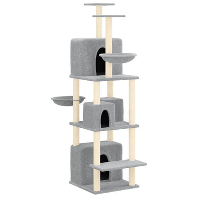 Vidaxl Cat Meubles avec Sisal Scratch Posts 180 cm Gris clair