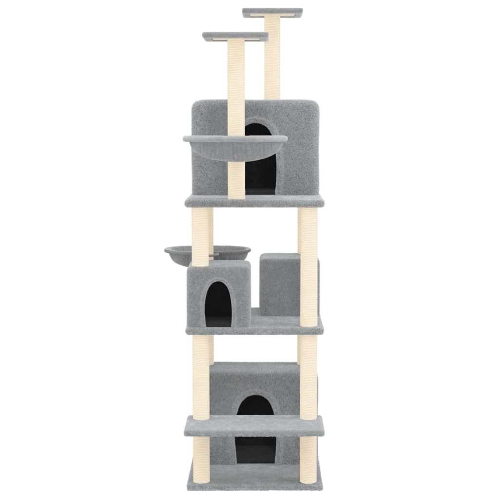 Vidaxl Cat Meubles avec Sisal Scratch Posts 180 cm Gris clair
