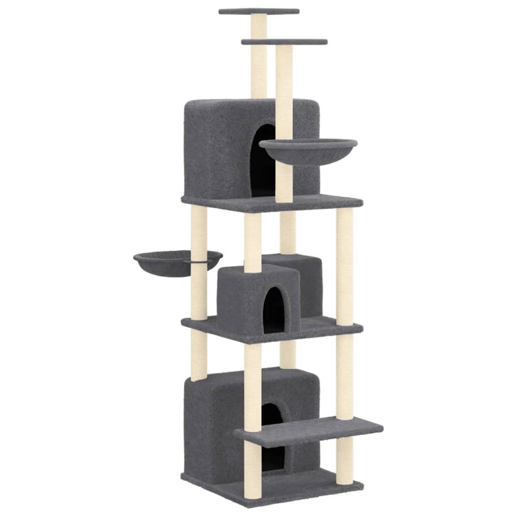 Vidaxl Cat Furniture avec Sisal Scratch Posts 180 cm Gris foncé