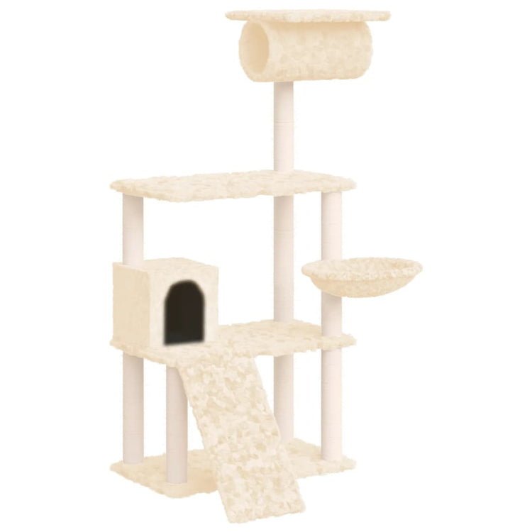 Vidaxl Cat Furniture avec Sisal Scratch Posts 131 cm Crème -Colored