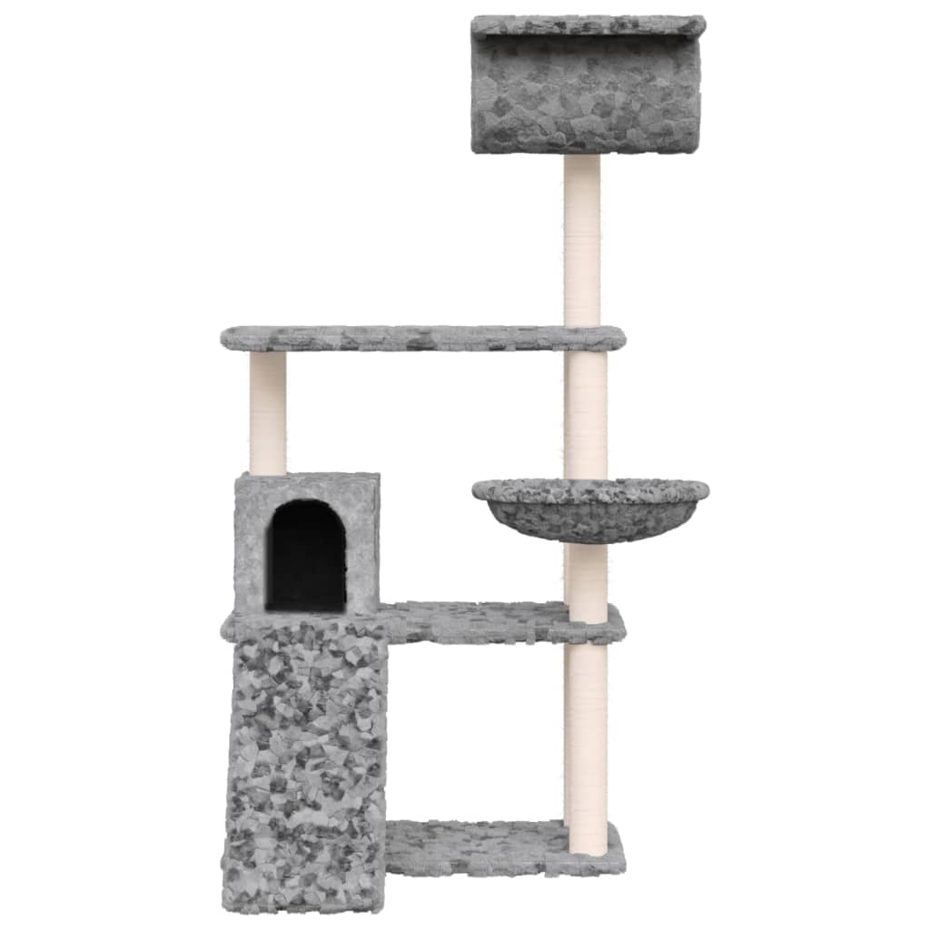 Vidaxl Cat Meubles avec Sisal Scratch Posts 131 cm Gris clair