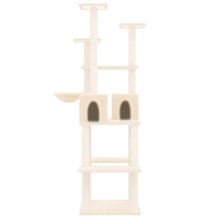 Vidaxl Cat Furniture avec Sisal Scratch Posts 167 cm Crème -Colored