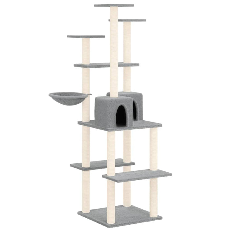 Vidaxl Cat Meubles avec Sisal Scratch Posts 167 cm Gris clair