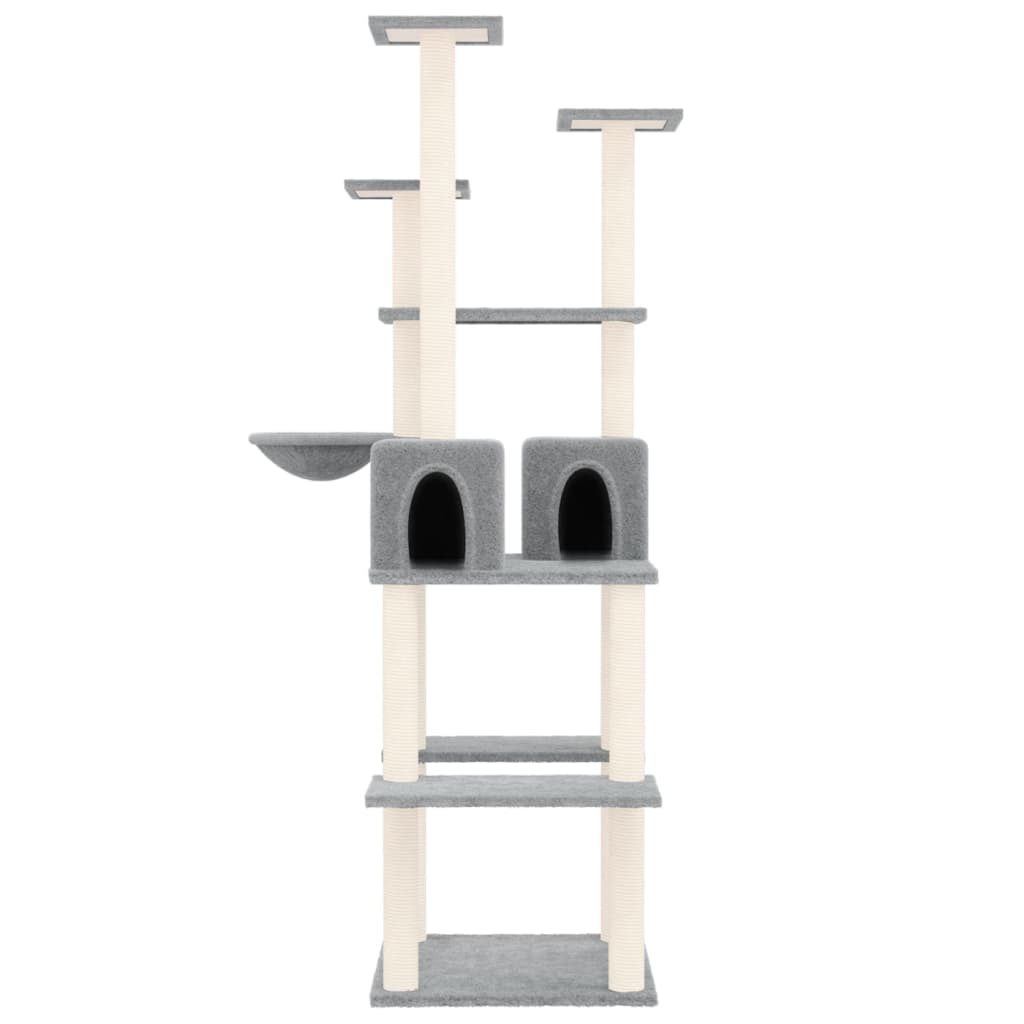 Vidaxl Cat Meubles avec Sisal Scratch Posts 167 cm Gris clair