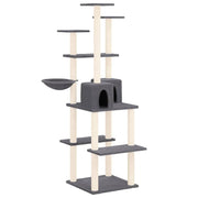Vidaxl Cat Furniture avec Sisal Scratch Posts 167 cm Gris foncé - afbeelding 2