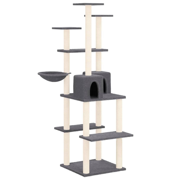 Vidaxl Cat Furniture avec Sisal Scratch Posts 167 cm Gris foncé