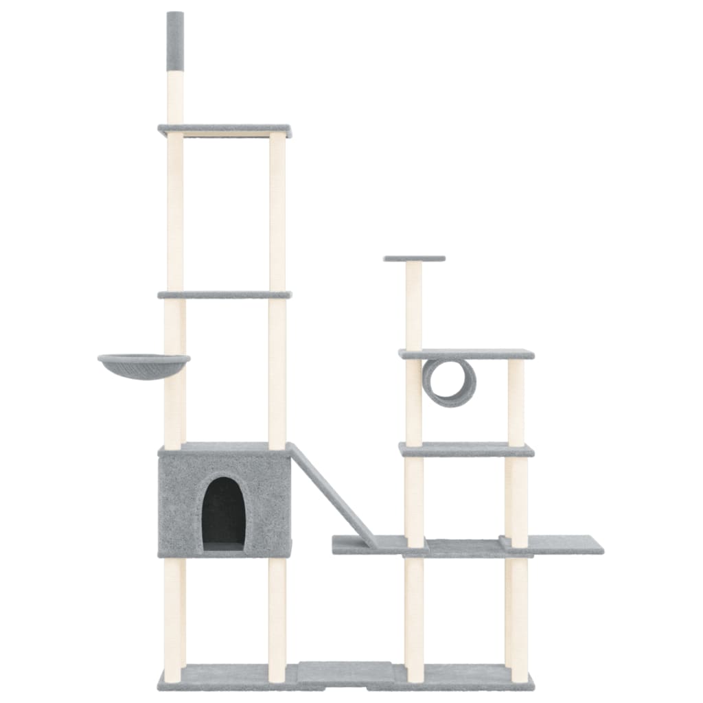 Vidaxl Cat Meubles avec Sisal Scratch Posts 279 cm Gris clair