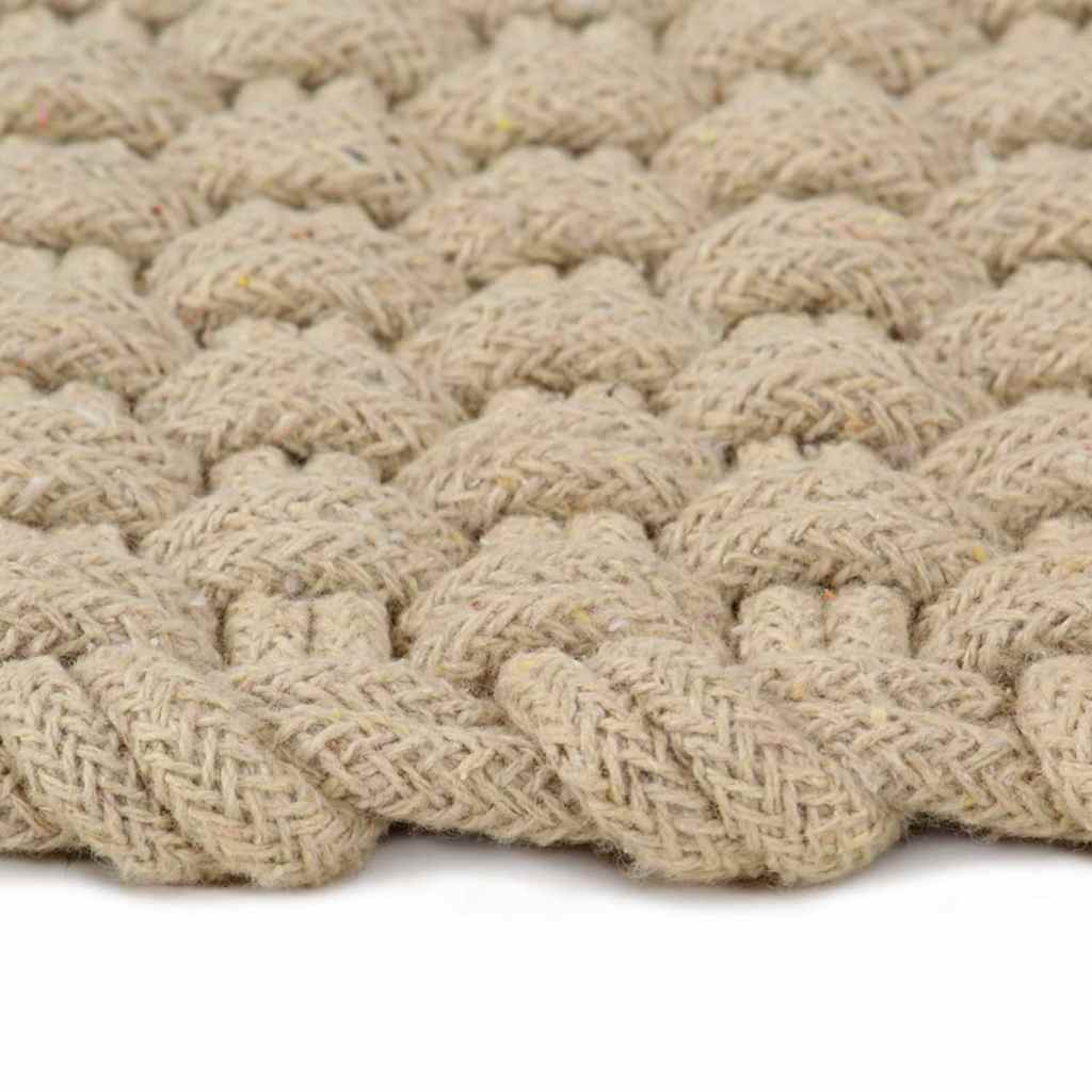 Vidaxl rectangulaire 120x180 cm coton naturel