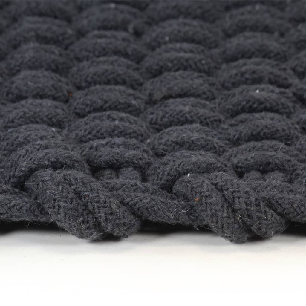 Vidaxl rectangulaire 160x230 cm Jute anthracite -colored