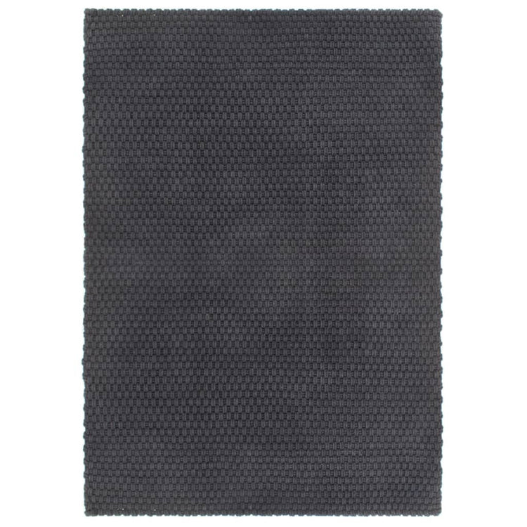 Tapis Vidaxl Rectangulaire 180x250 cm anthracite de coton -colore