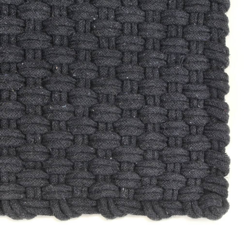 Tapis Vidaxl Rectangulaire 180x250 cm anthracite de coton -colore