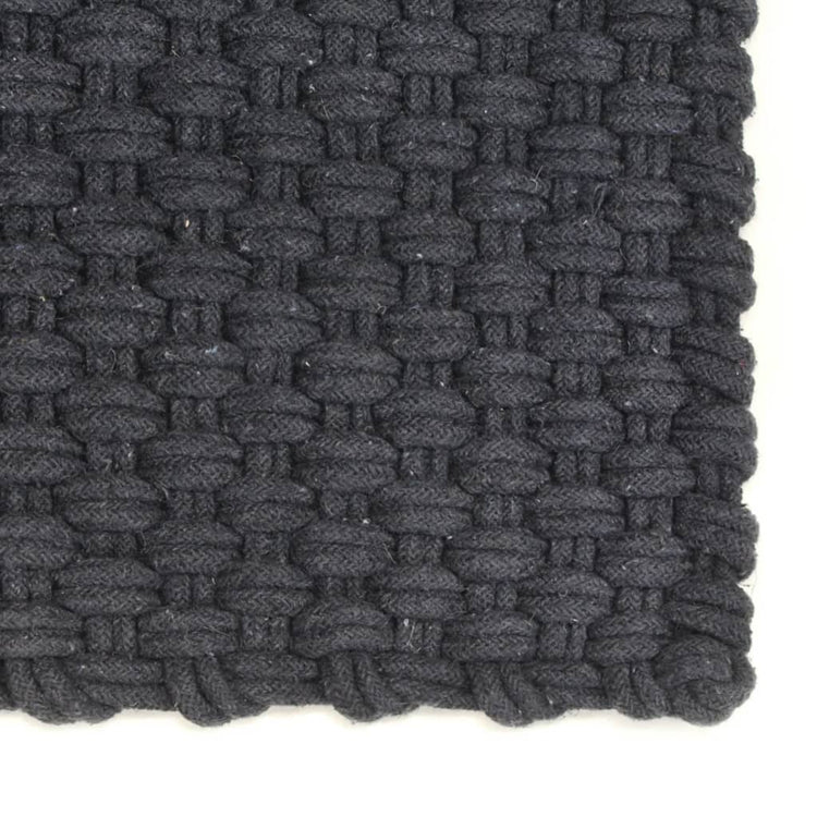 Tapis Vidaxl Rectangulaire 180x250 cm anthracite de coton -colore