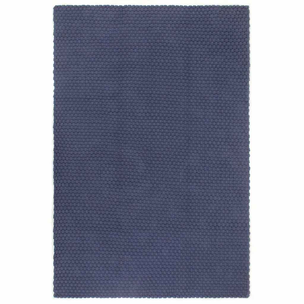 Vidaxl rectangulaire 120x180 cm bleu marine de coton