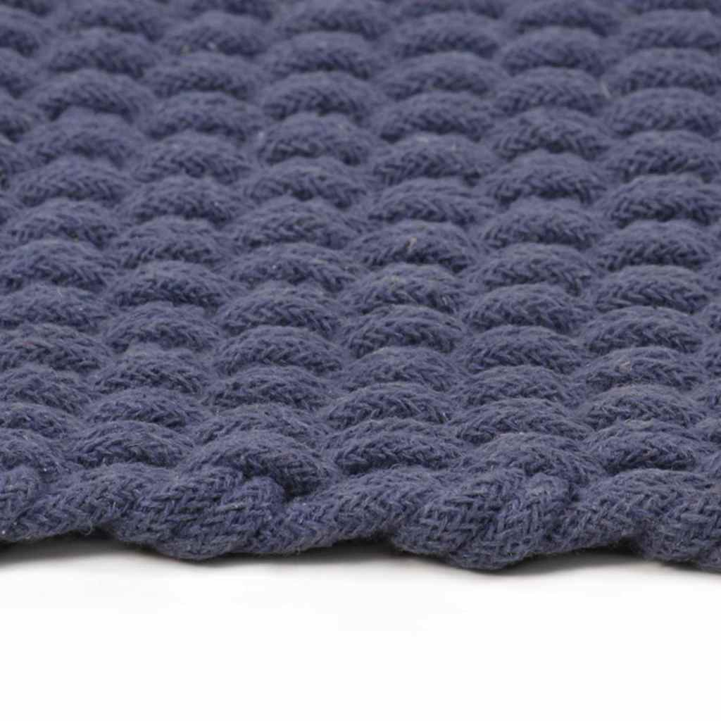Vidaxl rectangulaire 120x180 cm bleu marine de coton