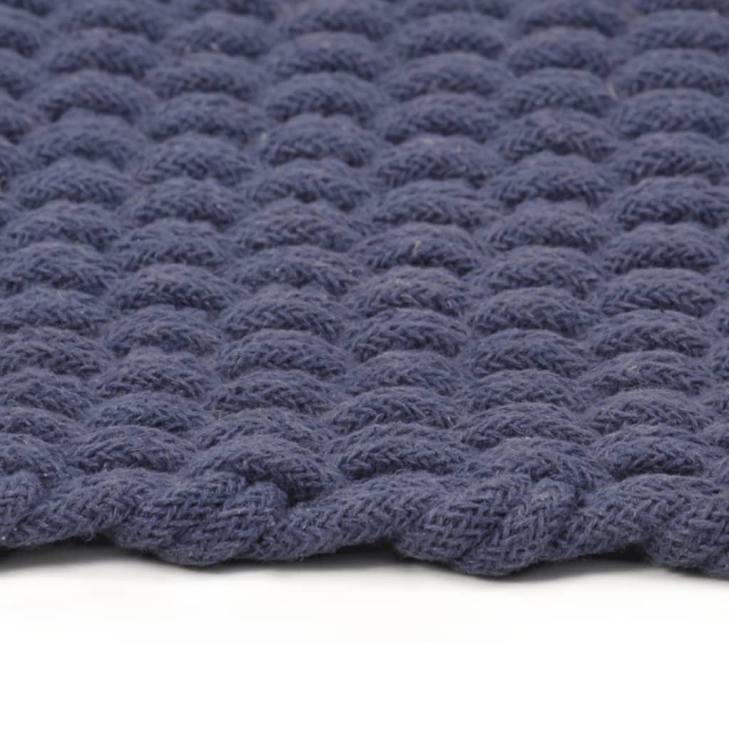 Vidaxl rectangulaire 180x250 cm Coton bleu marine