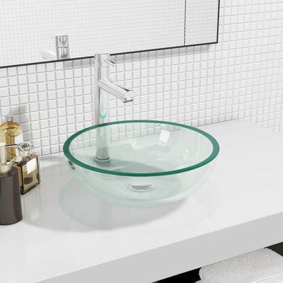 Vidaxl Washbasin 35x12 cm en verre trempé transparent