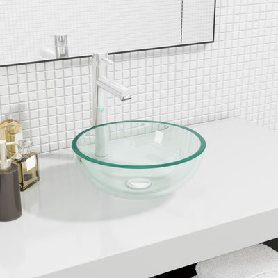 Vidaxl Washbasin 30x12 cm en verre trempé transparent