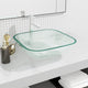 Vidaxl Washbasin 42x42x14 cm Verre transparent