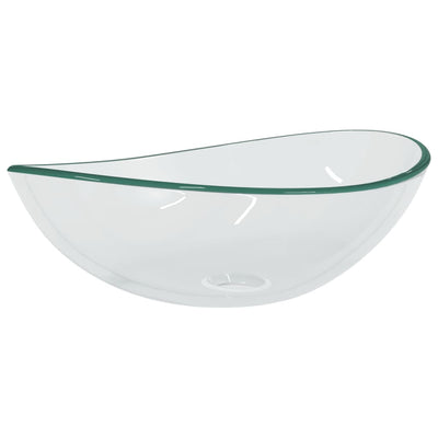 Vidaxl Washbasin 54.5x35x15,5 cm Verre durci transparent
