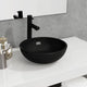 Vidaxl Washingin 35x12 cm en verre trempé noir