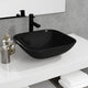 Vidaxl Washbasin 42x42x14 cm en verre noir