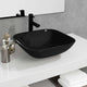 Vidaxl Washbasin 42x42x14 cm en verre noir