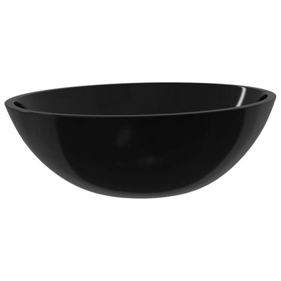 Vidaxl Washbasin 50x37x14 cm en verre noir