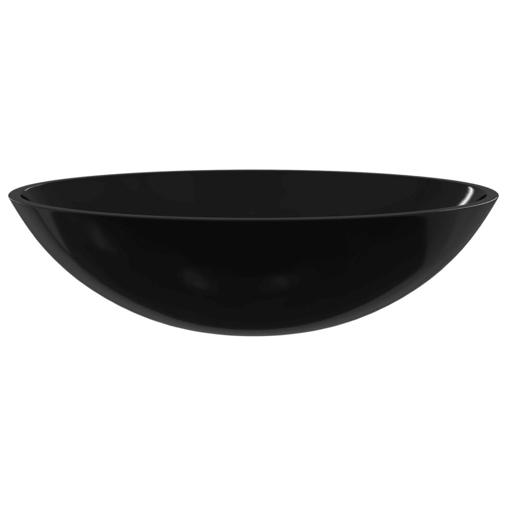 Vidaxl Washbasin 50x37x14 cm en verre noir