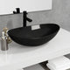 Vidaxl Washbasin 54.5x35x15,5 cm en verre trempé noir