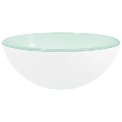 Vidaxl Washingin 30x12 cm blanc trempé blanc