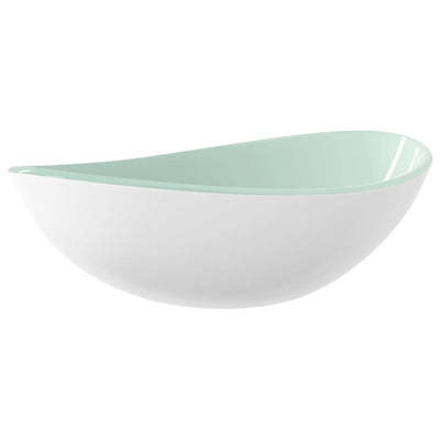 Vidaxl Washbasin 54.5x35x15,5 cm Blanc de verre durci
