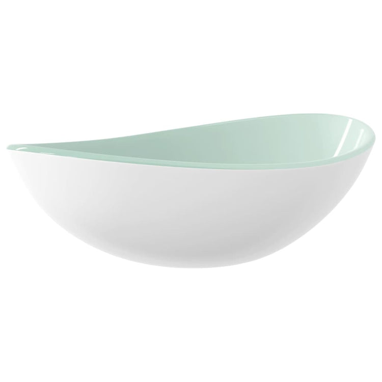 Vidaxl Washbasin 54.5x35x15,5 cm Blanc de verre durci