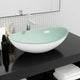 Vidaxl Washbasin 54.5x35x15,5 cm Blanc de verre durci
