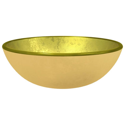 Vidaxl Washbasin 35x12 cm en verre trempé or de couleur