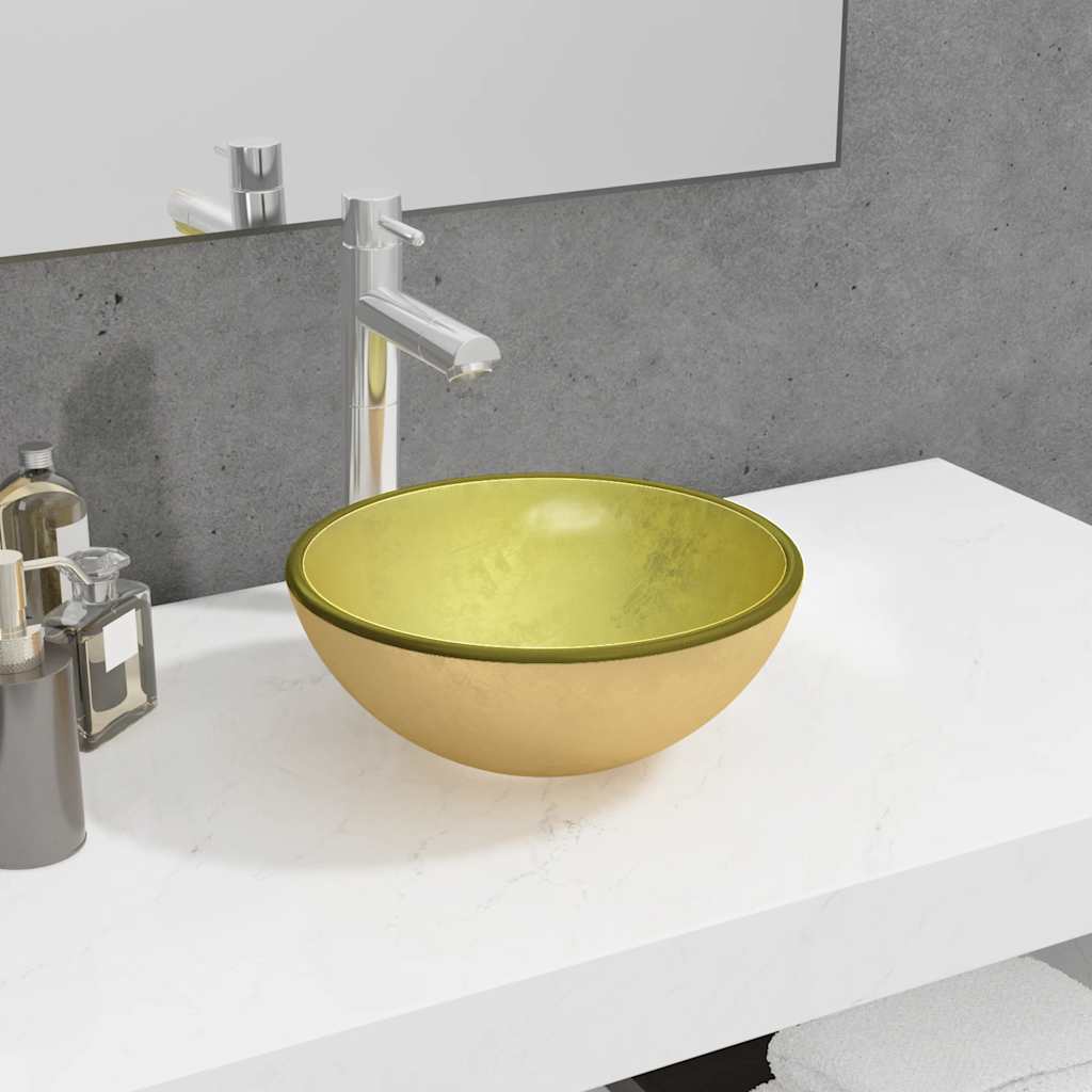 Vidaxl lavabo de 30x12 cm en verre trempé en verre de couleur