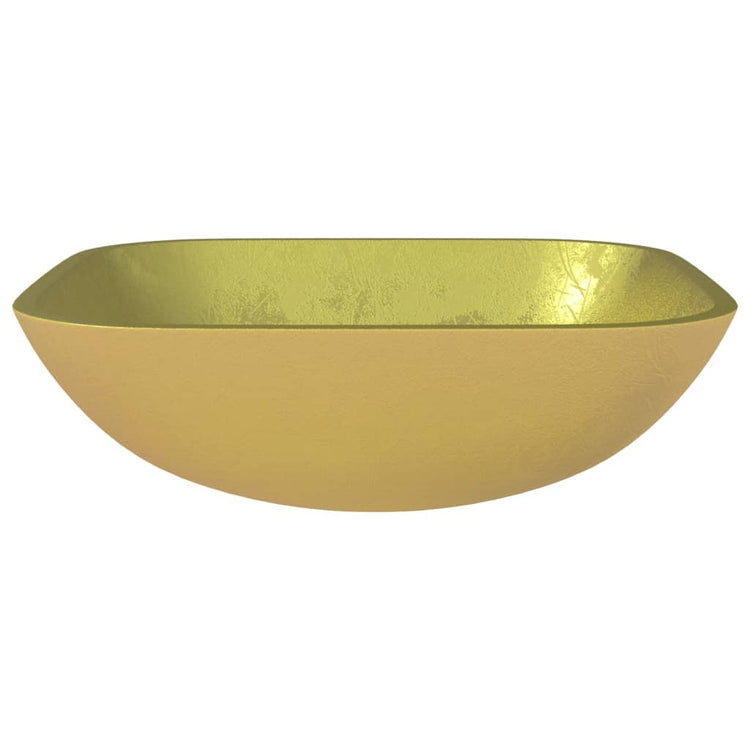 Vidaxl Washbasin 42x42x14 cm en verre or de couleur