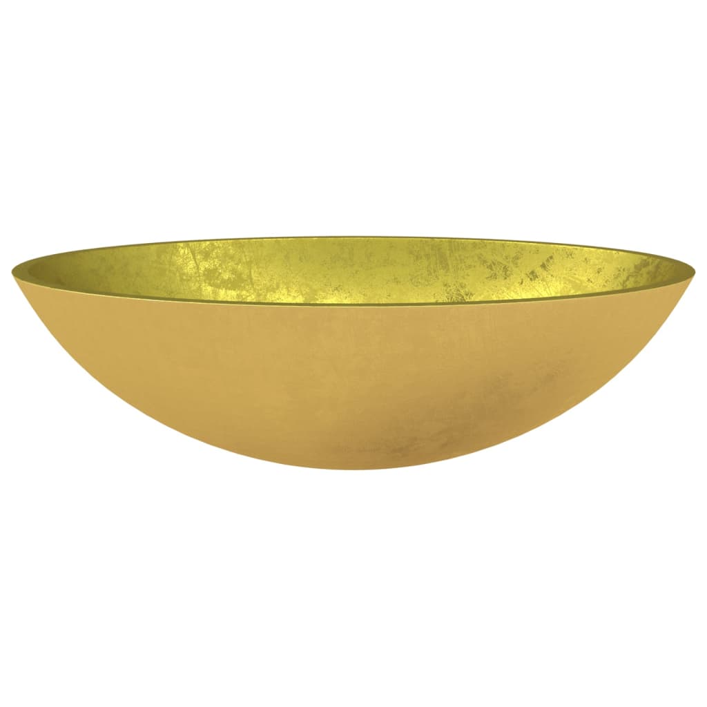 Vidaxl Washbasin 50x37x14 cm en verre or couleur