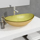 Vidaxl Washbasin 54.5x35x15,5 cm en verre en verre or de couleur