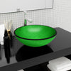Vidaxl Washbasin 42x14 cm vert trempé vert