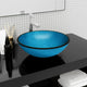 Vidaxl Washbasin 42x14 cm bleu en verre durci
