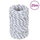 Corde de bateau vidaxl 2 mm 25 m de polypropène blanc