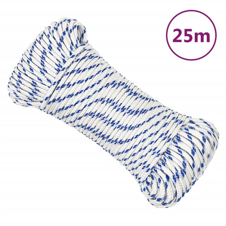 Corde à démarrage Vidaxl 3 mm 25 m de polypropylène blanc