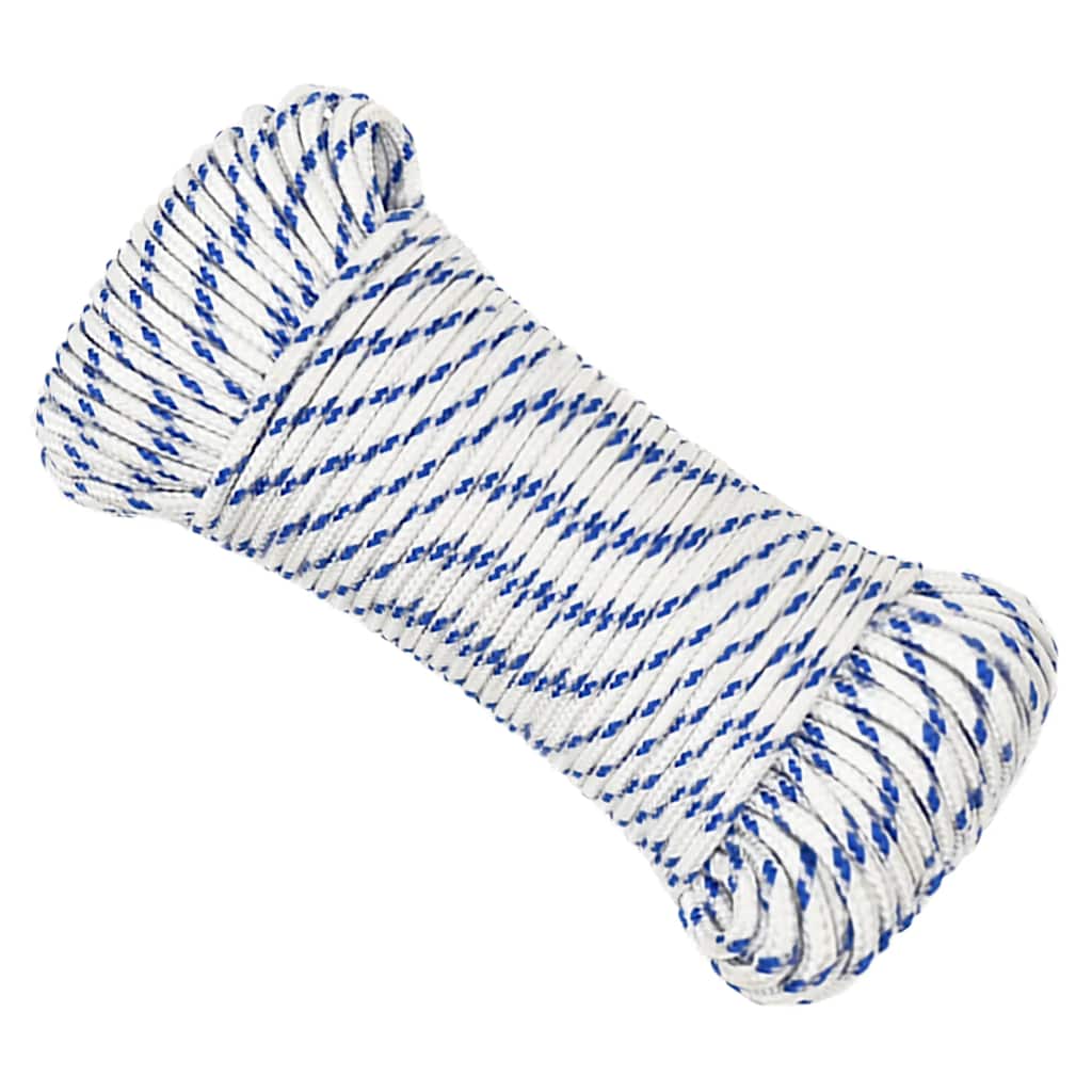 Corde à démarrage Vidaxl 4 mm 25 m de polypropylène blanc