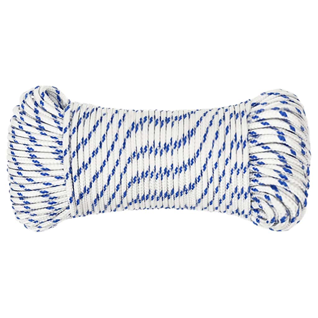 Corde à démarrage Vidaxl 4 mm 25 m de polypropylène blanc