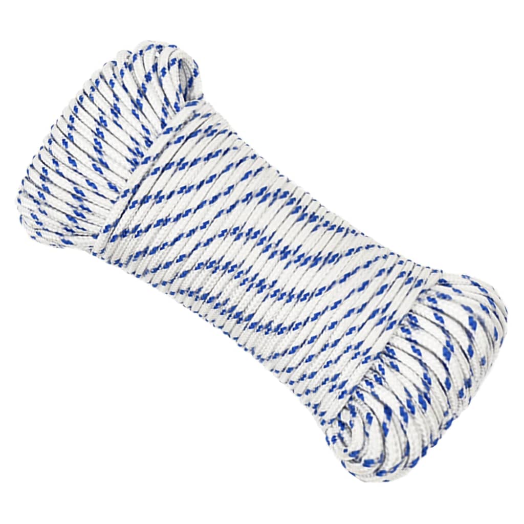 Corde à démarrage Vidaxl 4 mm 100 m de polypropylène blanc